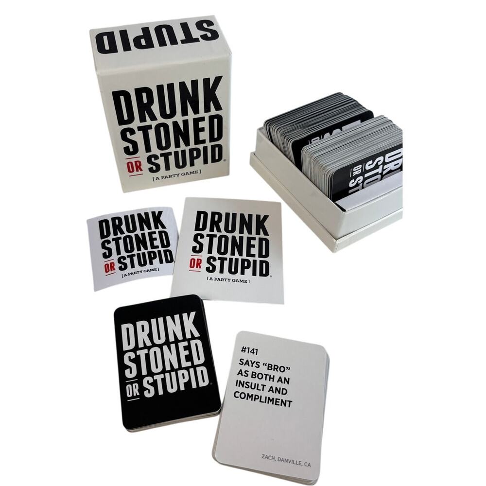 Drunk Stoned or Stupid Adult Party Card Game NSFW Funny Group Game Complete